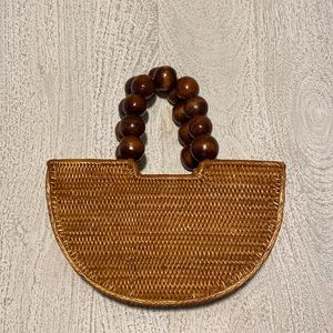 Anthropologie wicker purse
